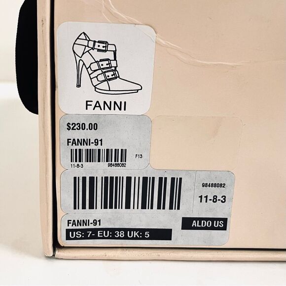 ALDO RISE x Preen Fanni Triple Buckle Front Zip Shootie Black Stiletto EU 38 - Picture 11 of 16